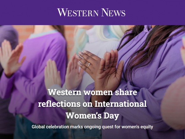 Western women share reflections on International Women’s